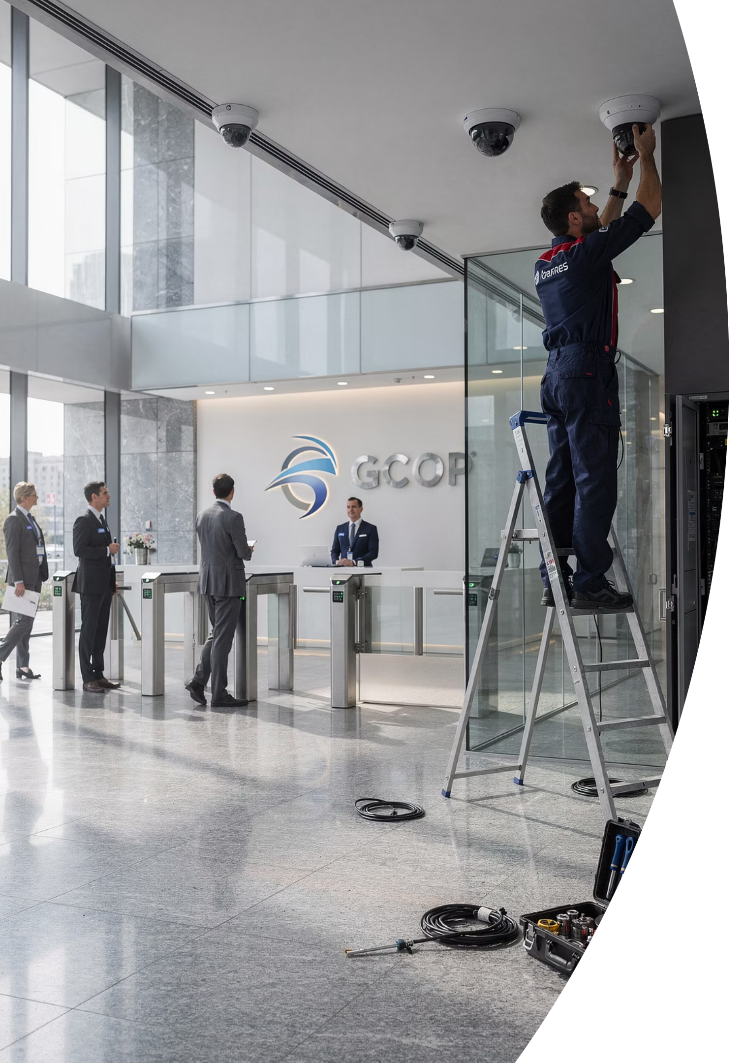 Instalación de infraestructura de seguridad en oficina corporativa